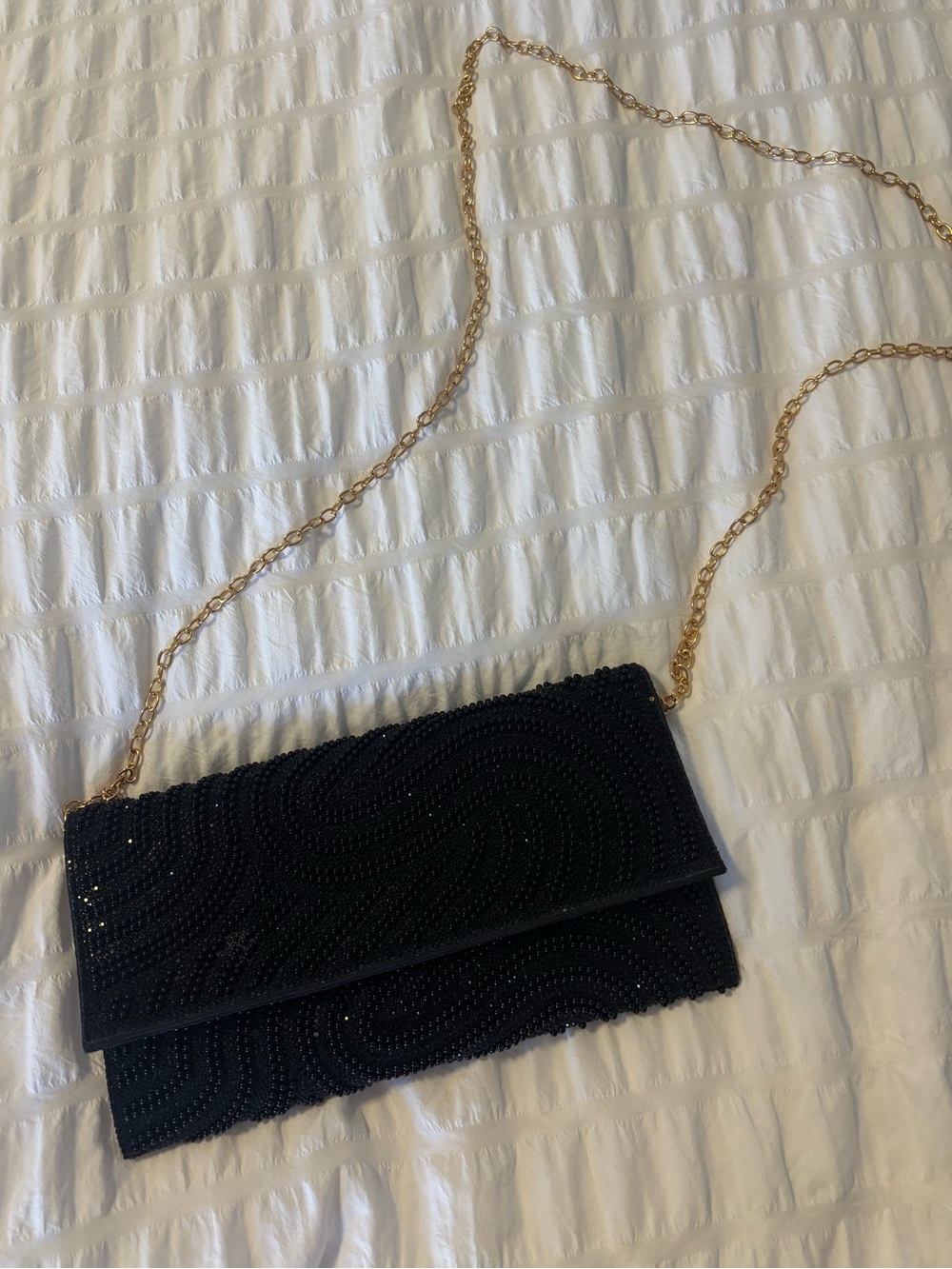 Jewel Badgley Mischka Tina Beaded Swirl Envelope Clutch